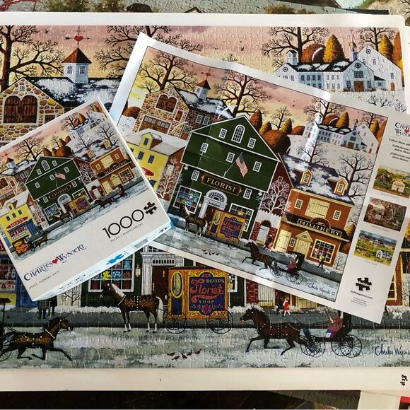 Charles Wysocki 1000 piece puzzle “meats, flowers, hats” folk art Americana - Picture 4 of 5